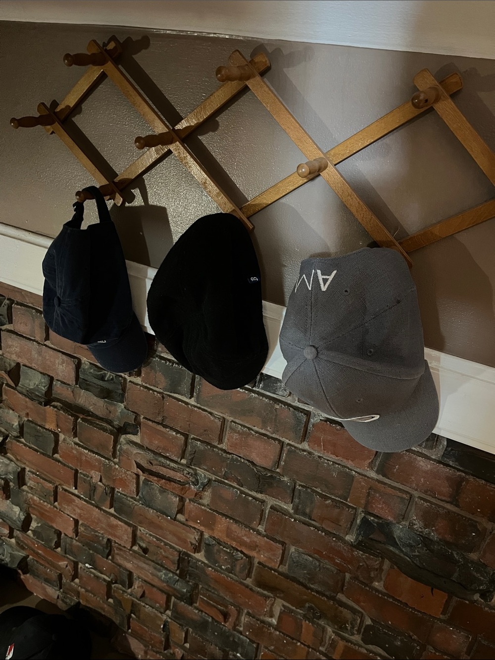 Vintage accordion hat rack / coat rack